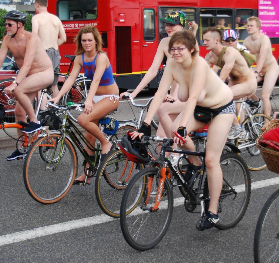 Nude on bicycle in public 95 