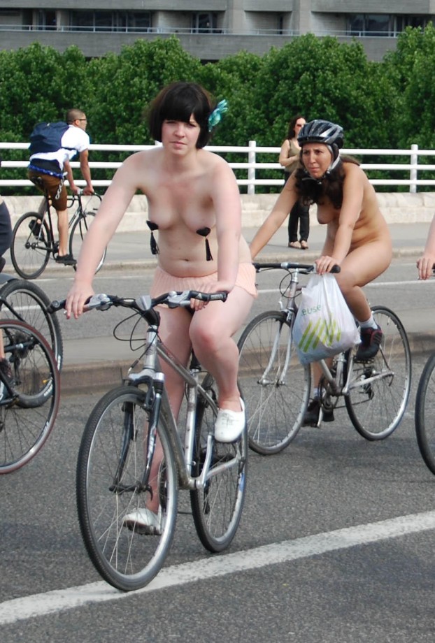 Nude on bicycle in public 95 