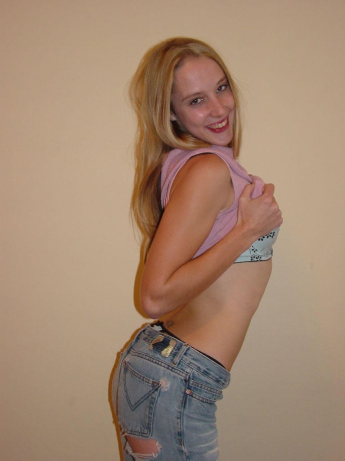 Jessie a skinny tight blonde girl 