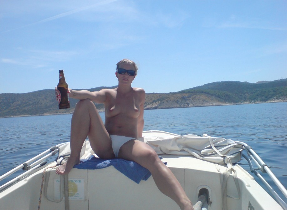 Nice girlfriend on vacation in croatia 