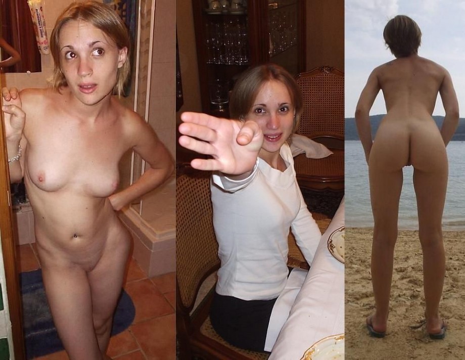 Julie french young slut dressed / undressed