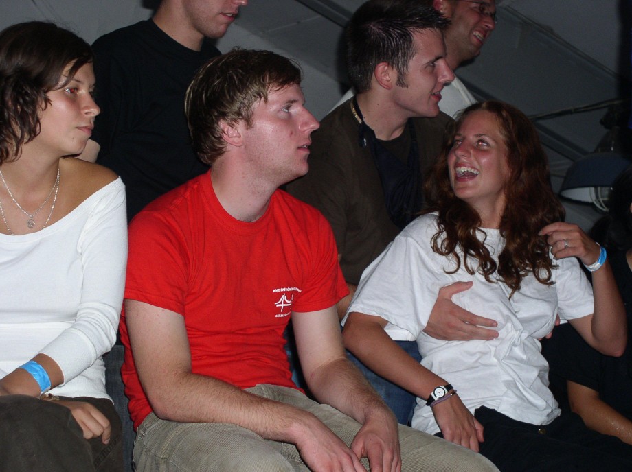 College initiations - wet t-shirt competition