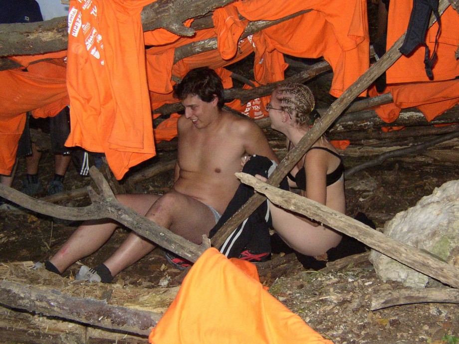 College initiations in the forest 