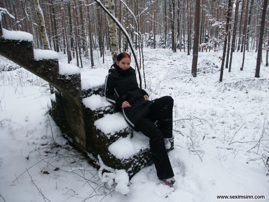 Nice ex girl chantal in snow 