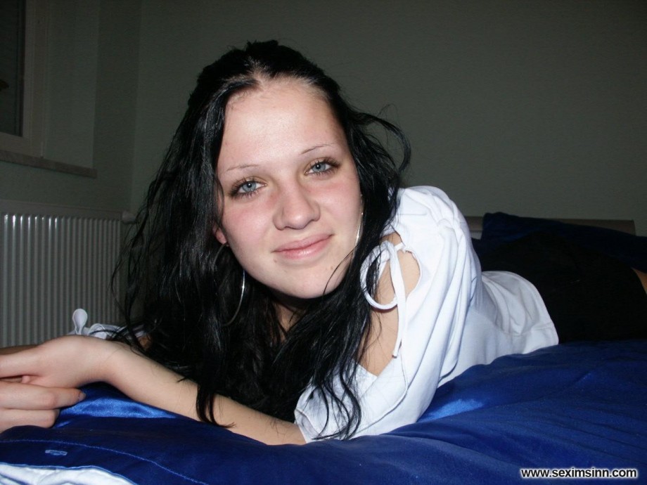 Nice ex girl chantal on blue bed 