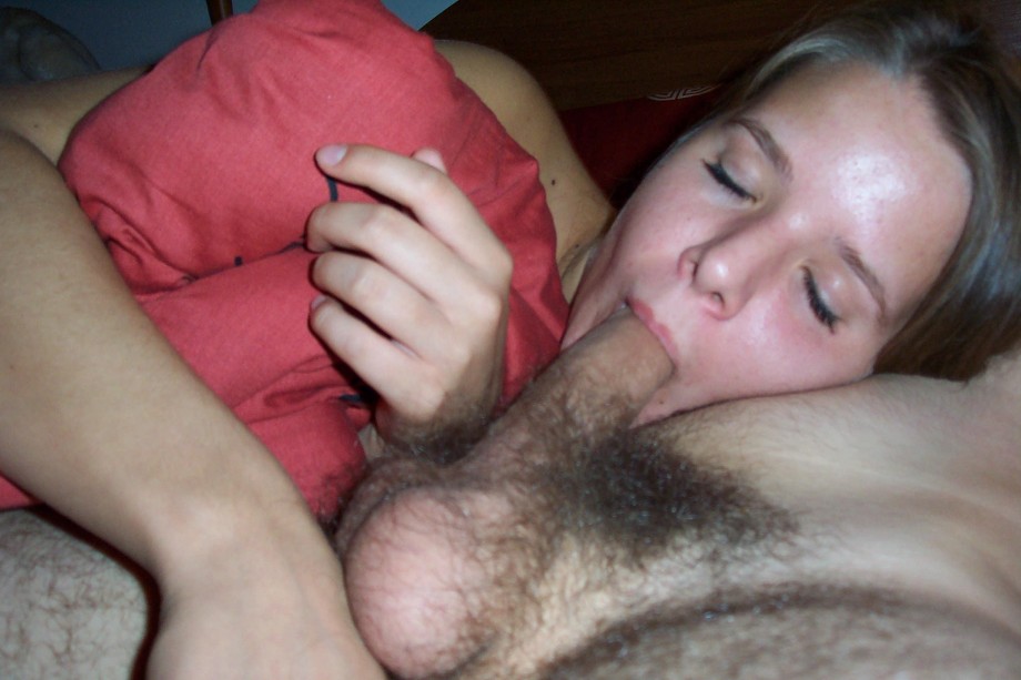 Girlfriend - sucking a cock at home