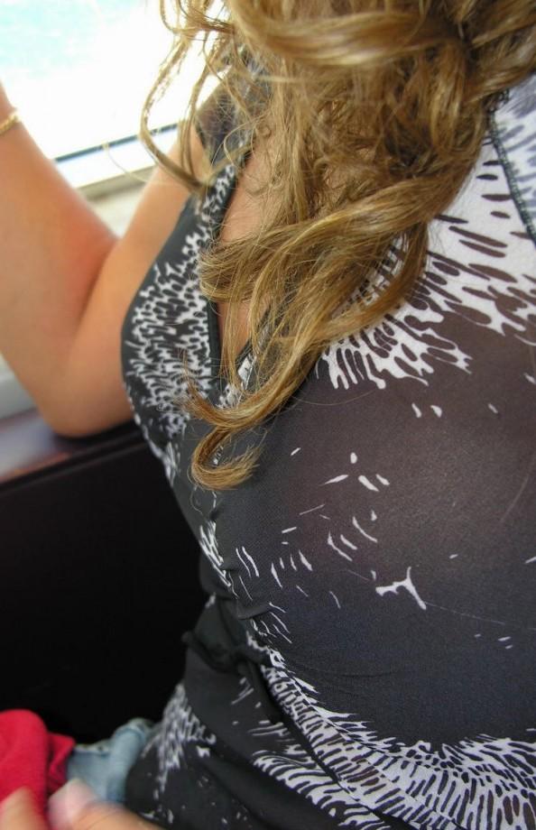 Young wife like flashing on public
