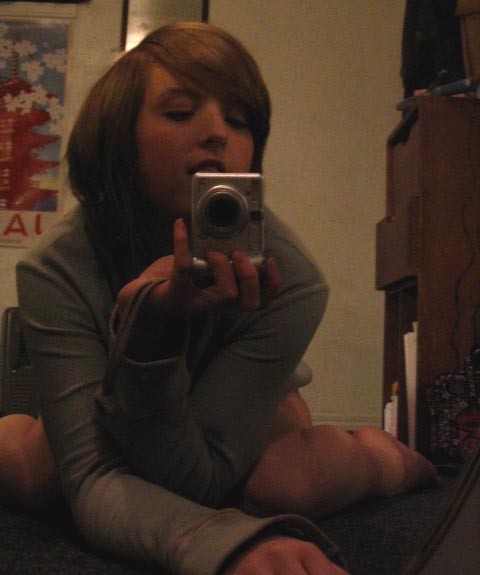 Young girl and herself photos