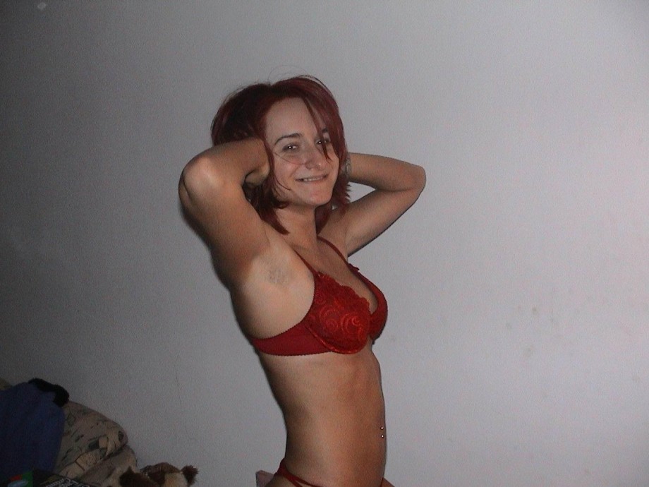 Redhead amateur in heat with two cock
