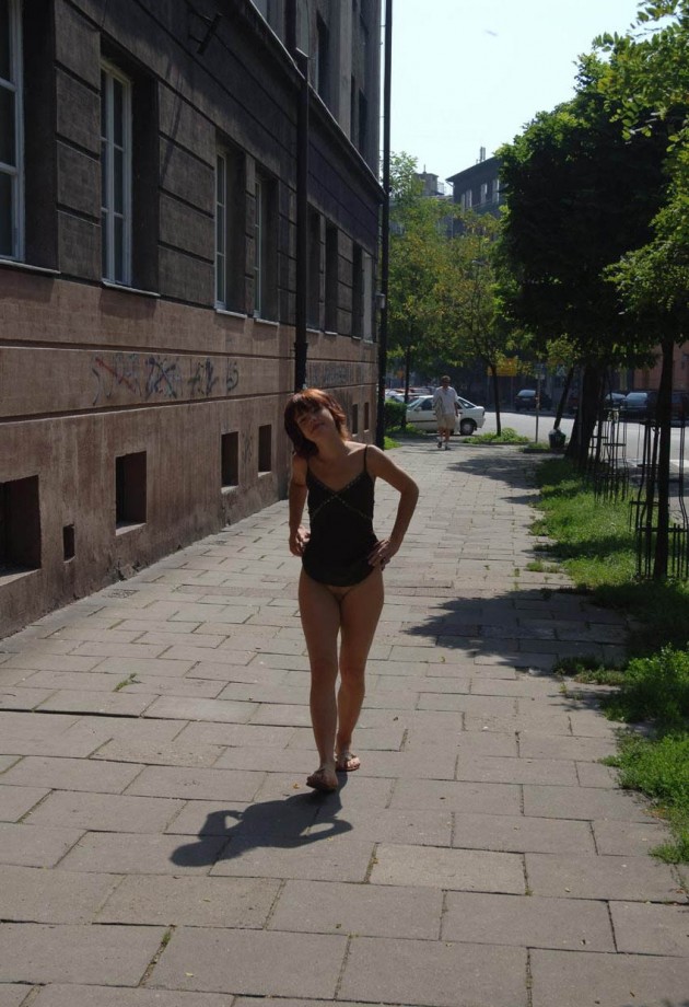 Brave sexy polish girl in public