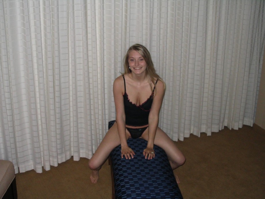 Blonde teen posing