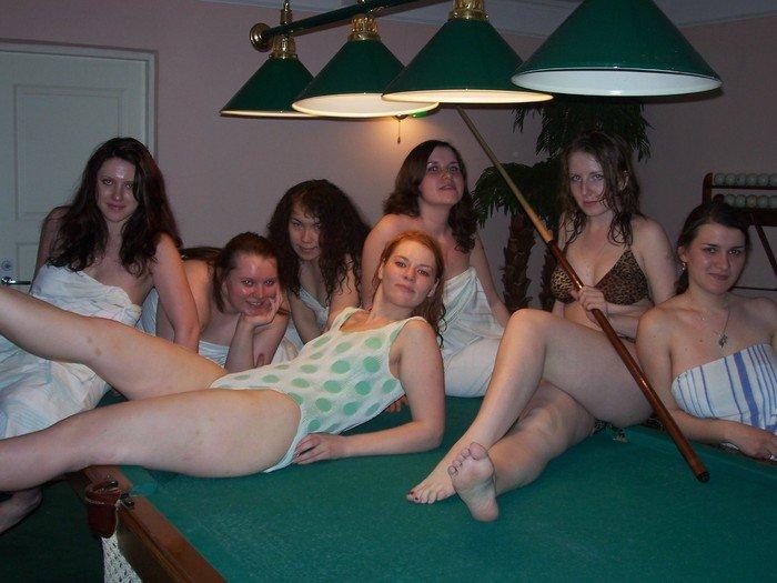 Russians teens in sauna pool