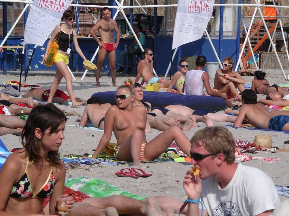 Voyeur on the beach