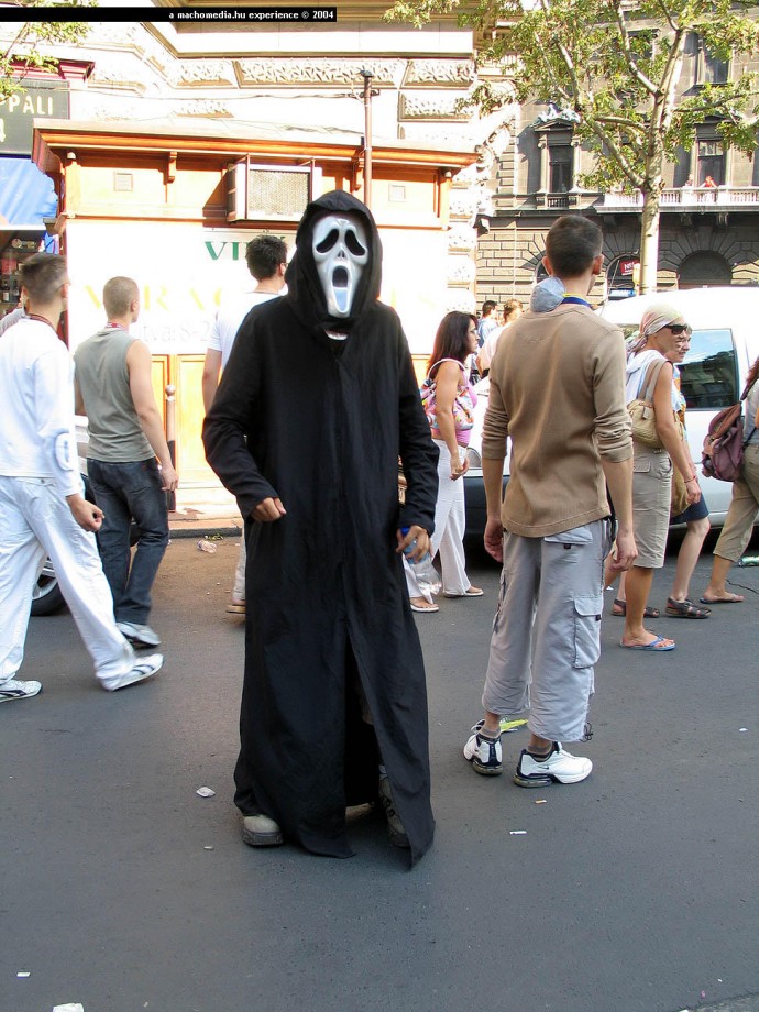 Budapest parade - public party flashing