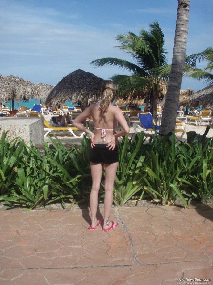 Russian girl on beach 