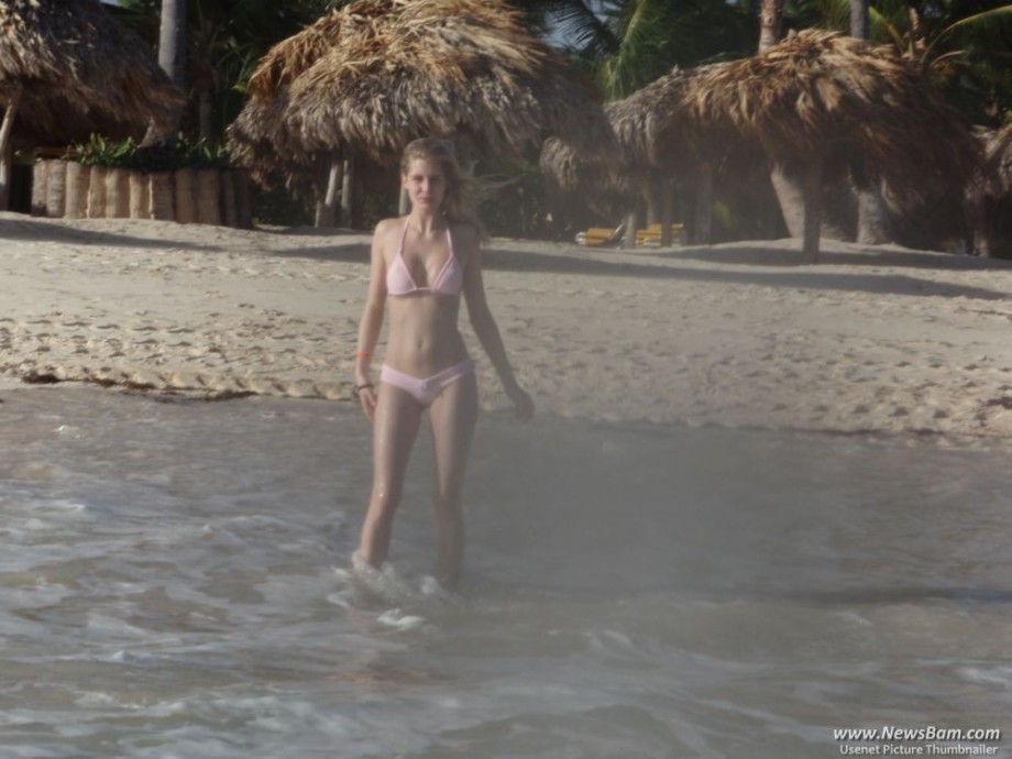 Russian girl on beach 