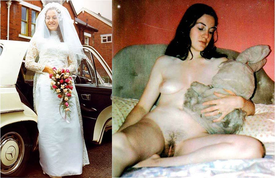 Dressed - undressed wedding photos