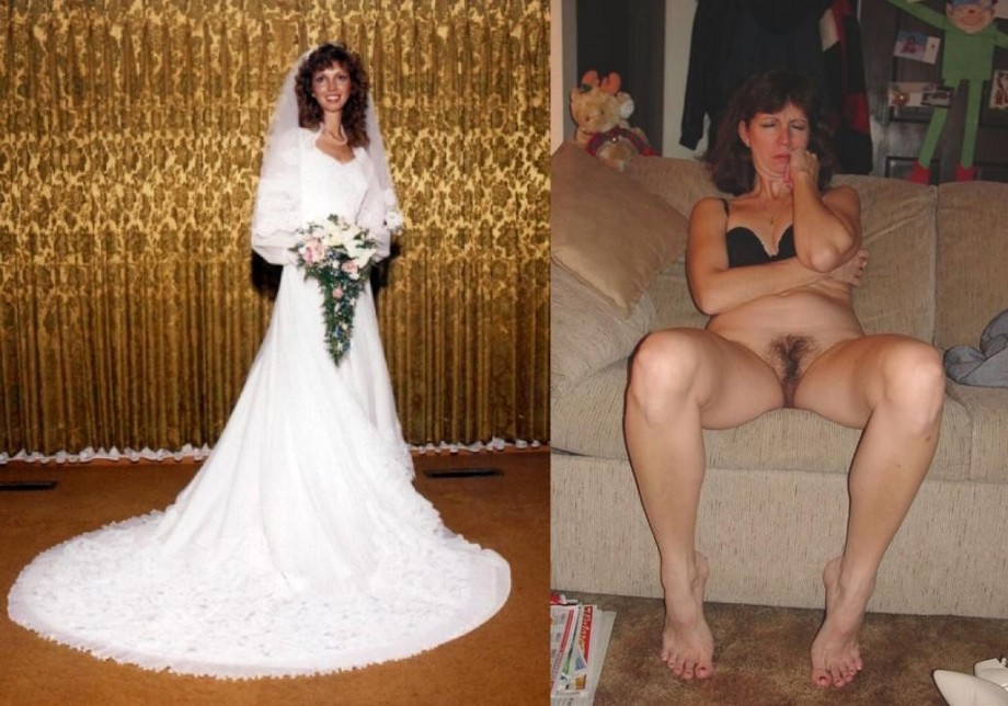 Dressed - undressed wedding photos