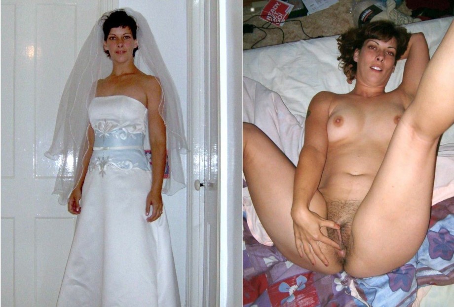 Dressed - undressed wedding photos