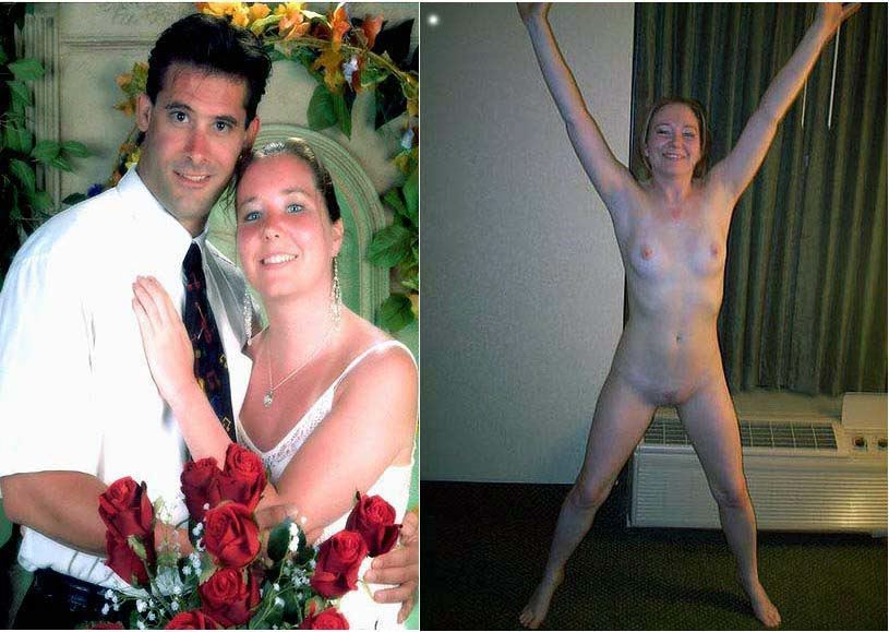 Dressed - undressed wedding photos