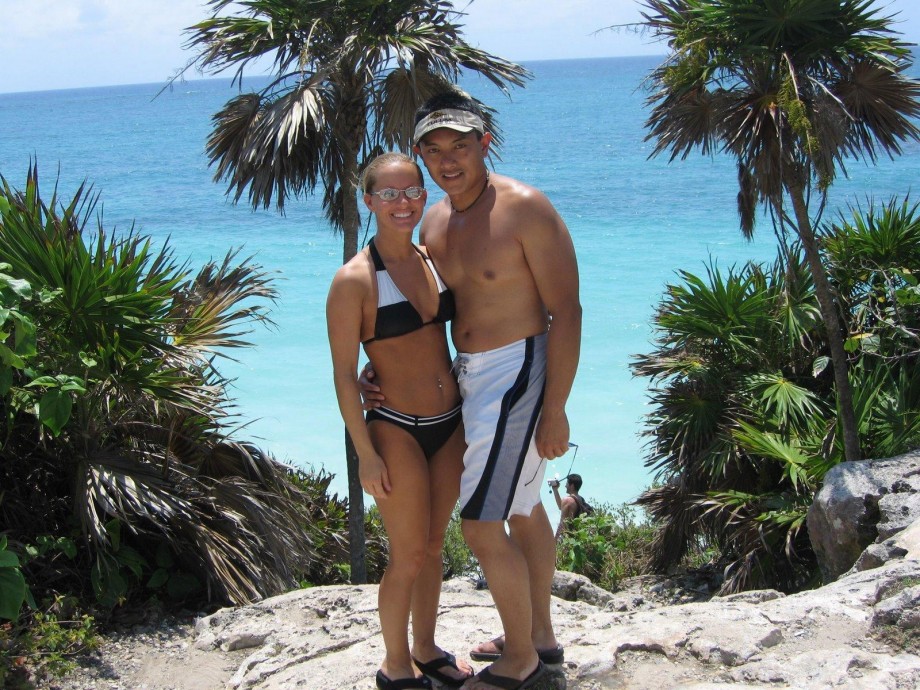 Amateur couple on holiday