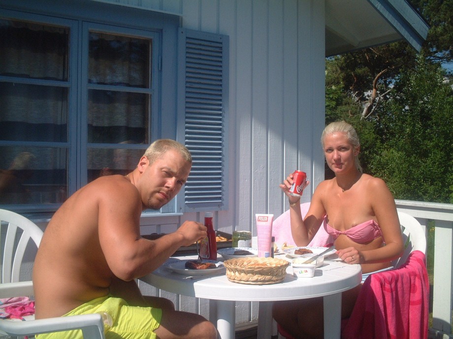 Young blond girl on holiday