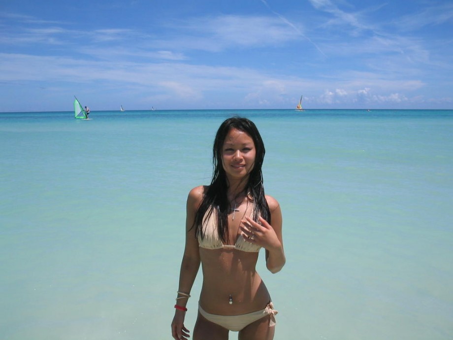 Asian girl on holiday - topless pics