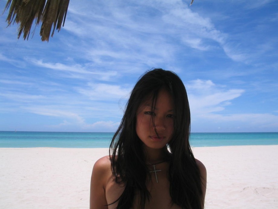 Asian girl on holiday - topless pics