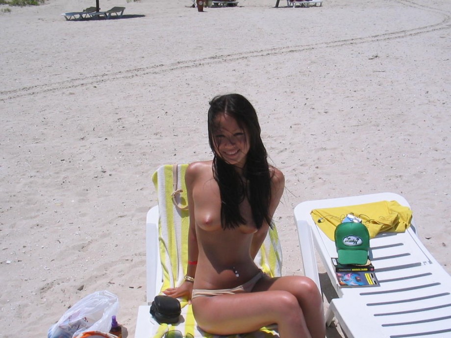 Asian girl on holiday - topless pics