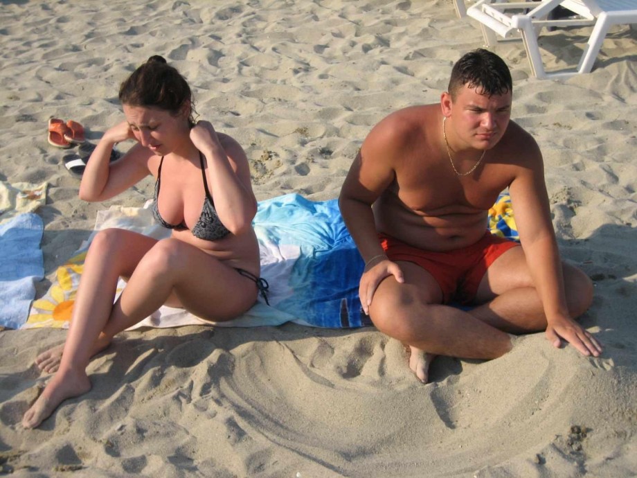 Young couples at holiday ( topless pics )