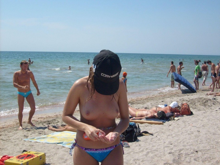 Teen on nudist beach holiday amateur set 