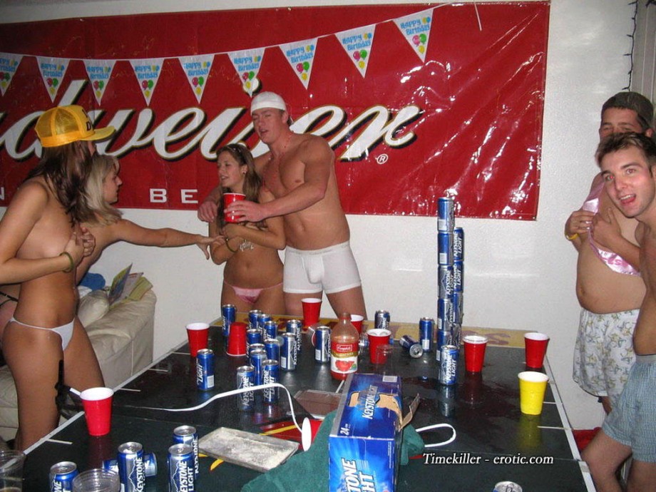 Young drunk girls at student party 29