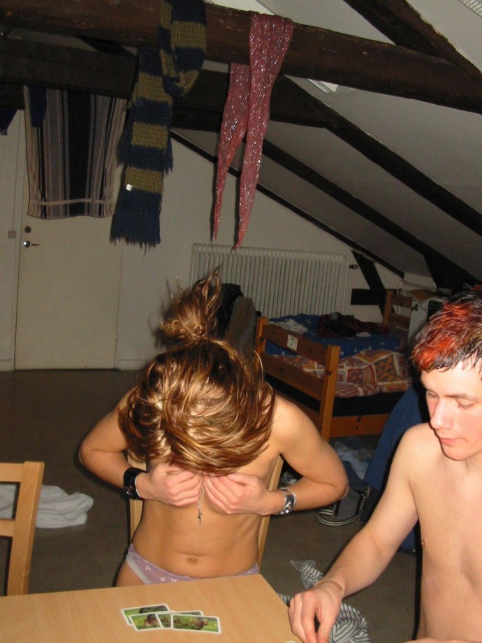 Hot teens from sweden playing strip-poker