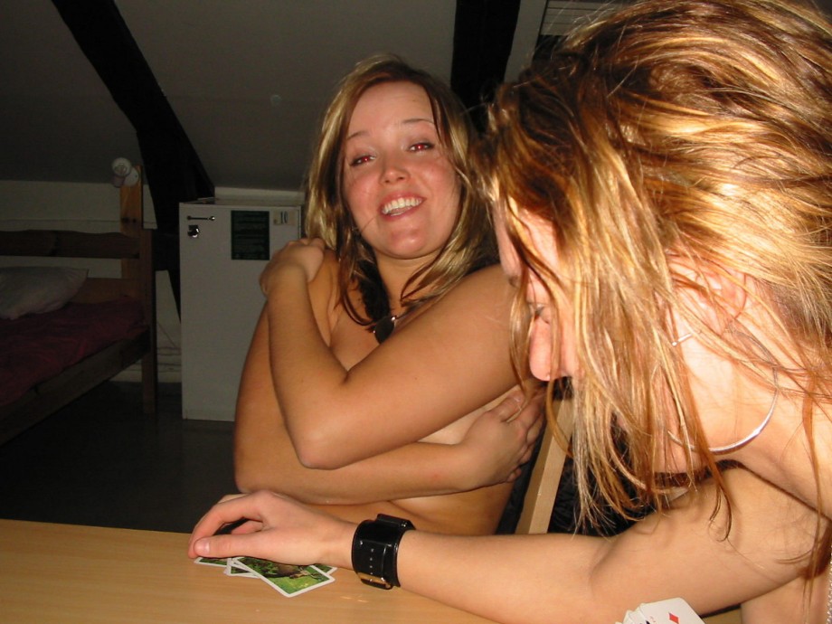 Hot teens from sweden playing strip-poker