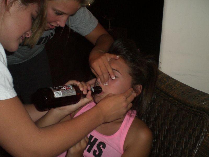 Drunk teen girls party