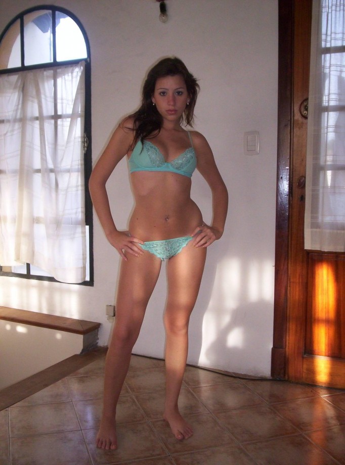 Teen posing in underwear and lingerie