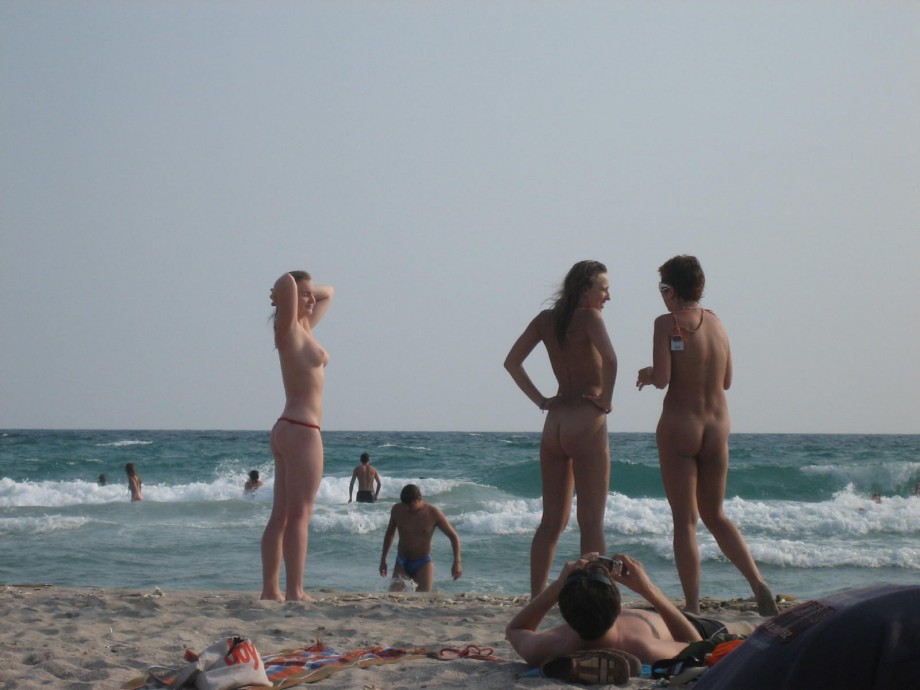 Russian and ukrainian girls on beach kazantip