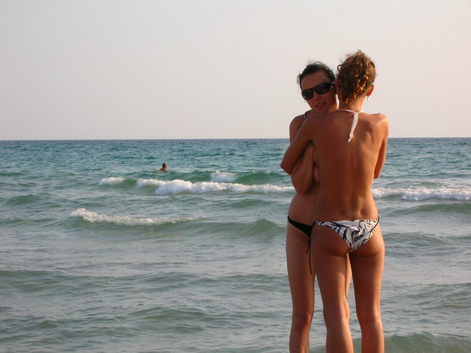 Russian and ukrainian girls on beach kazantip