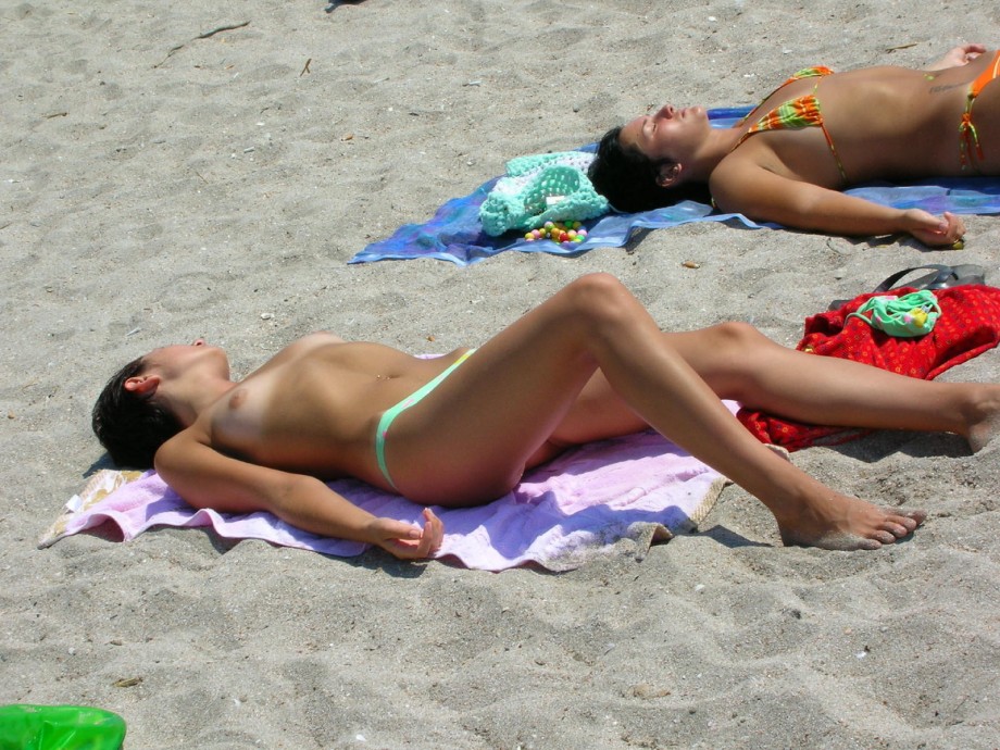 Russian and ukrainian girls on beach kazantip