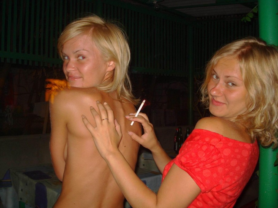 Russian and ukrainian girls on beach kazantip