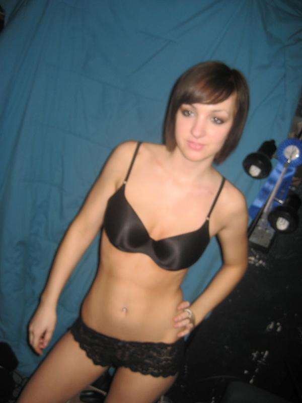 Hot and sexy brunette in underwear