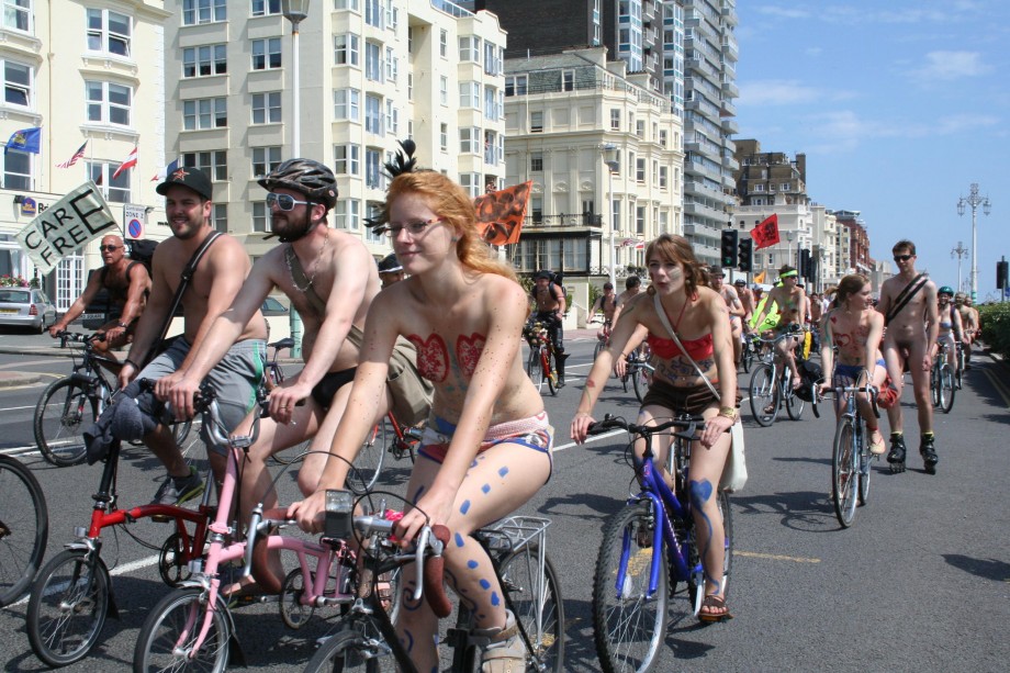 Naked teens on the bikes