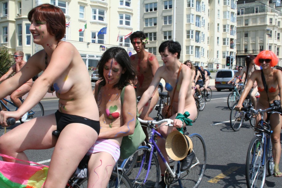 Naked teens on the bikes