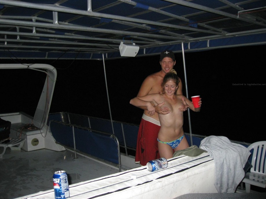 Tits on a yacht 