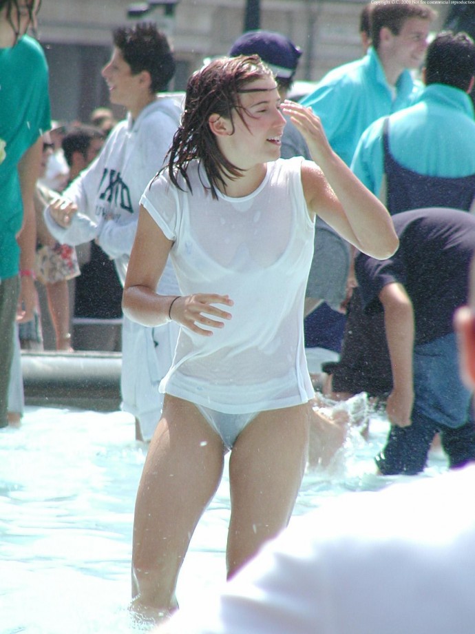 Wet shirt and slip