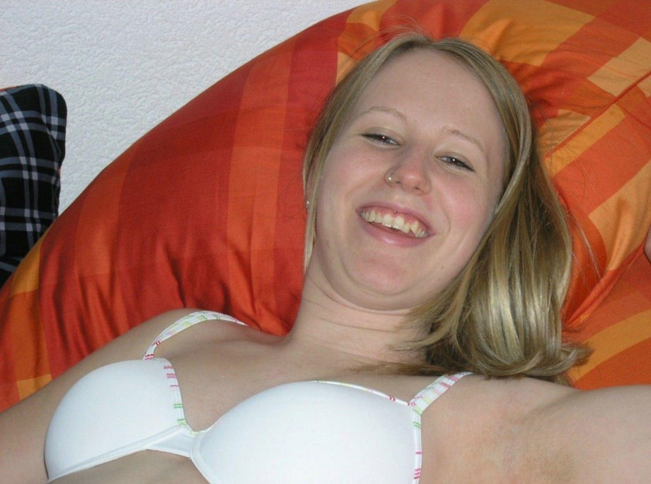Blond with nosering and puffy nipples 