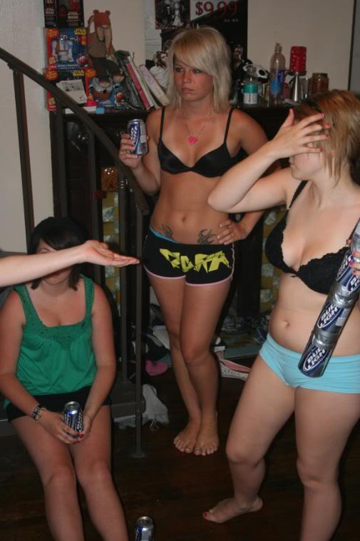 Drunk emo bailys girls nite bra n panty party