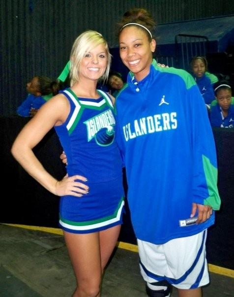 Sexy cheerleaders at basketball 