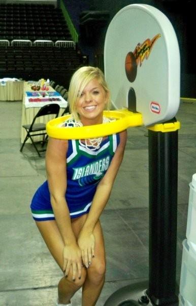 Sexy cheerleaders at basketball 