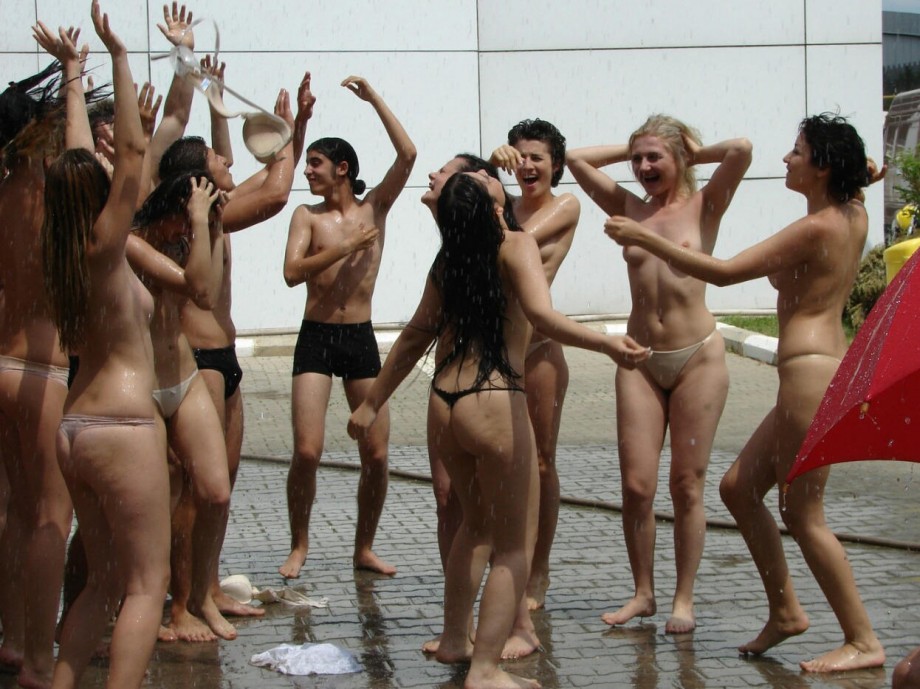 College initiations: water games. part 5